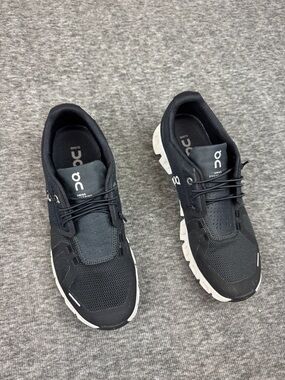 On Running Men’s Cloud Sneakers in Black and White